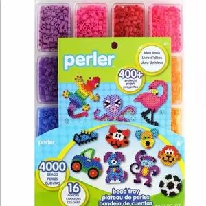 Perler Fused Bead Tray with Idea Book 4K Beads/16 Colors & Book Art & Crafts